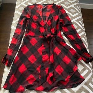 Flano V-neck mini dress